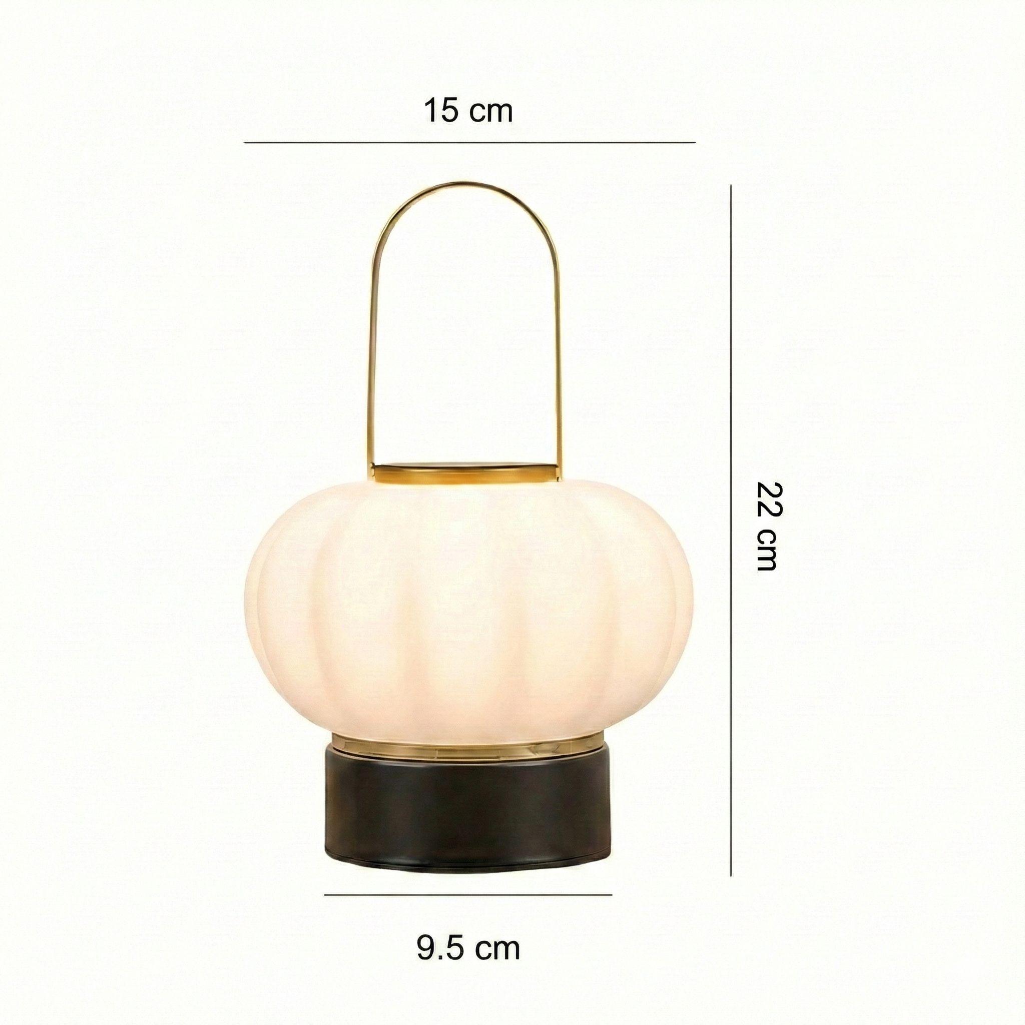 Freyza - LED Lantern Table Lamp Nordic Rechargeable Cordless Portable 22cm / 8.7in