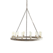 Freyza | Armirila Vintage-Industrie-Holzkronleuchter – Industrieller Esszimmer-Wohnzimmer-Leuchter