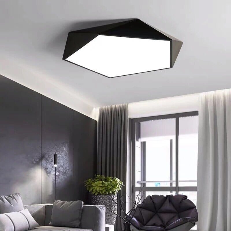 Freyza - Geometra | Modern Stylish Flush Mount Ceiling Light Fixture with Dimmable LED