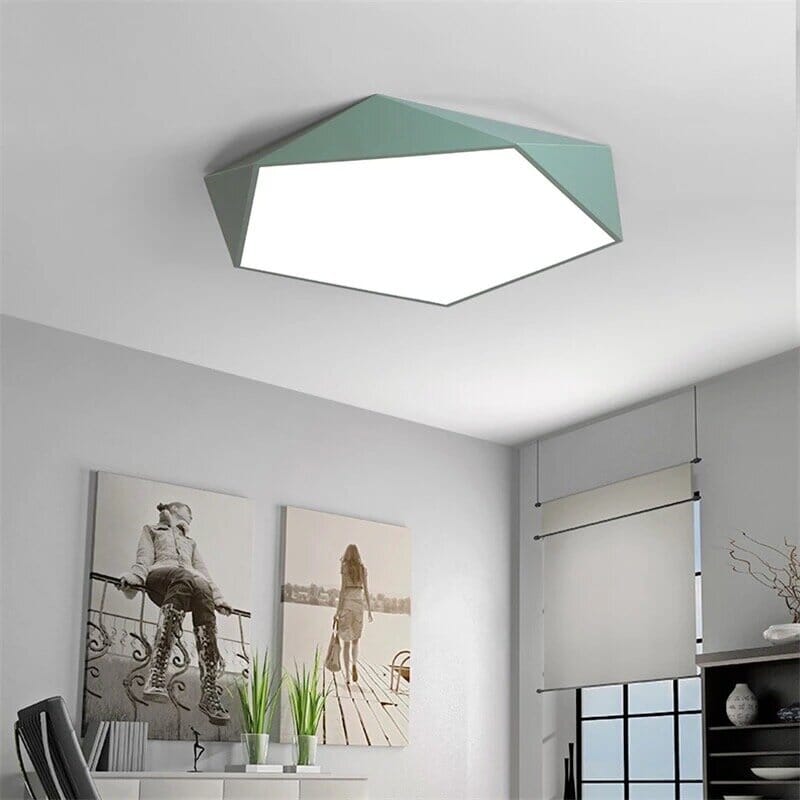 Freyza - Geometra | Modern Stylish Flush Mount Ceiling Light Fixture with Dimmable LED