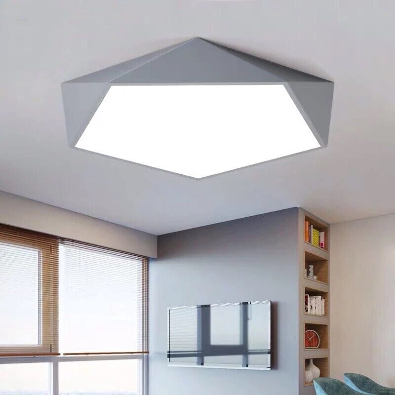Freyza - Geometra | Modern Stylish Flush Mount Ceiling Light Fixture with Dimmable LED