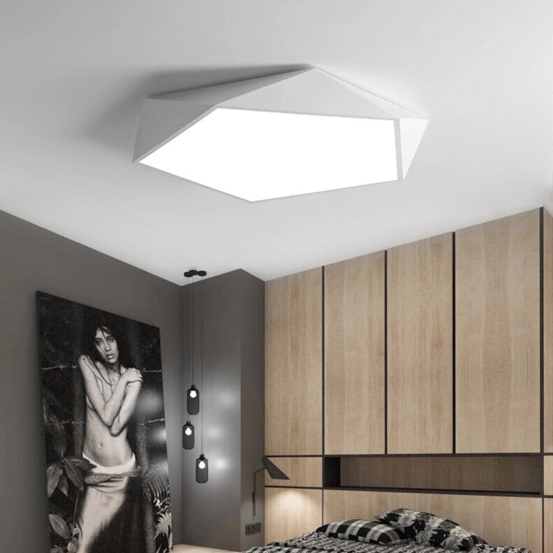 Freyza - Geometra | Modern Stylish Flush Mount Ceiling Light Fixture with Dimmable LED
