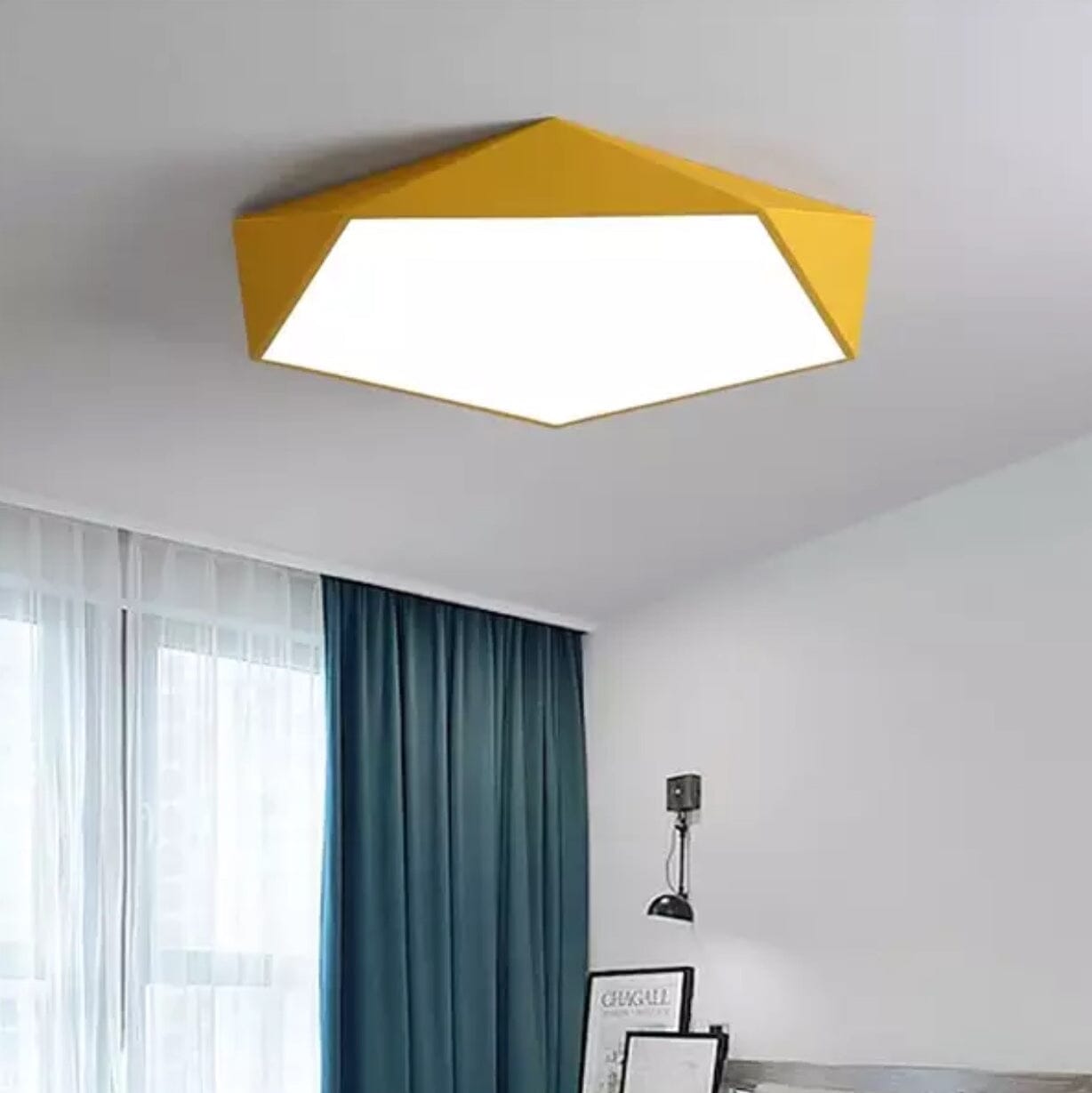 Freyza - Geometra | Modern Stylish Flush Mount Ceiling Light Fixture with Dimmable LED