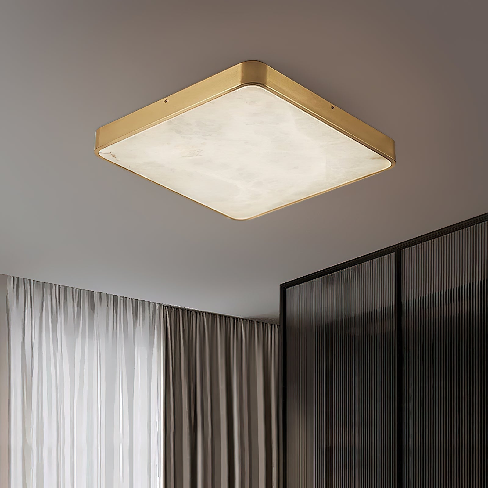 Freyza | Eingelassene Alabaster-Deckenleuchte Uzoror – Schlafzimmer, Wohnzimmer