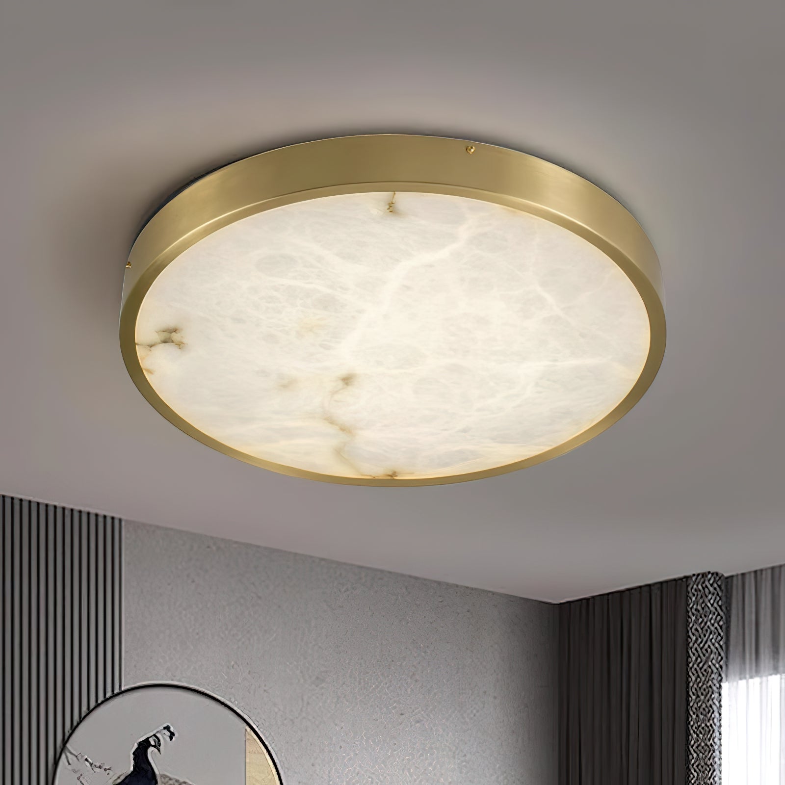 Freyza | Eingelassene Alabaster-Deckenleuchte Uzoror – Schlafzimmer, Wohnzimmer