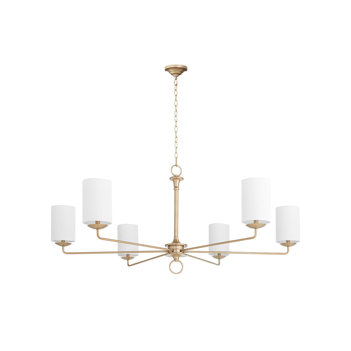 Freyza | Olthean Vintage Industrial Brass Fabric Chandelier – Industrial Dining Room Living Room