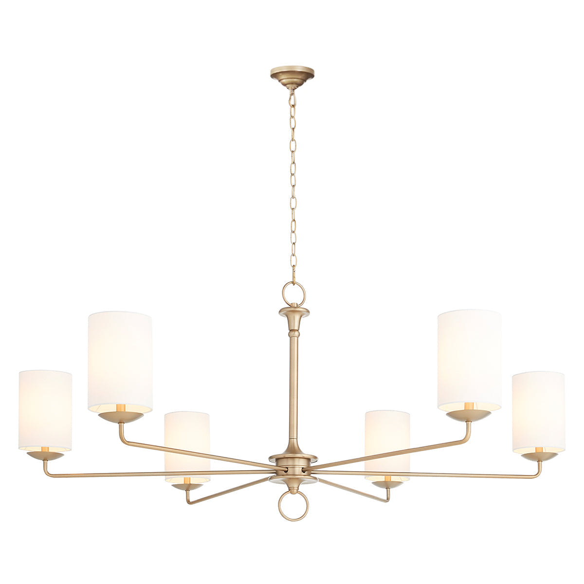 Freyza | Olthean Vintage Industrial Brass Fabric Chandelier – Industrial Dining Room Living Room