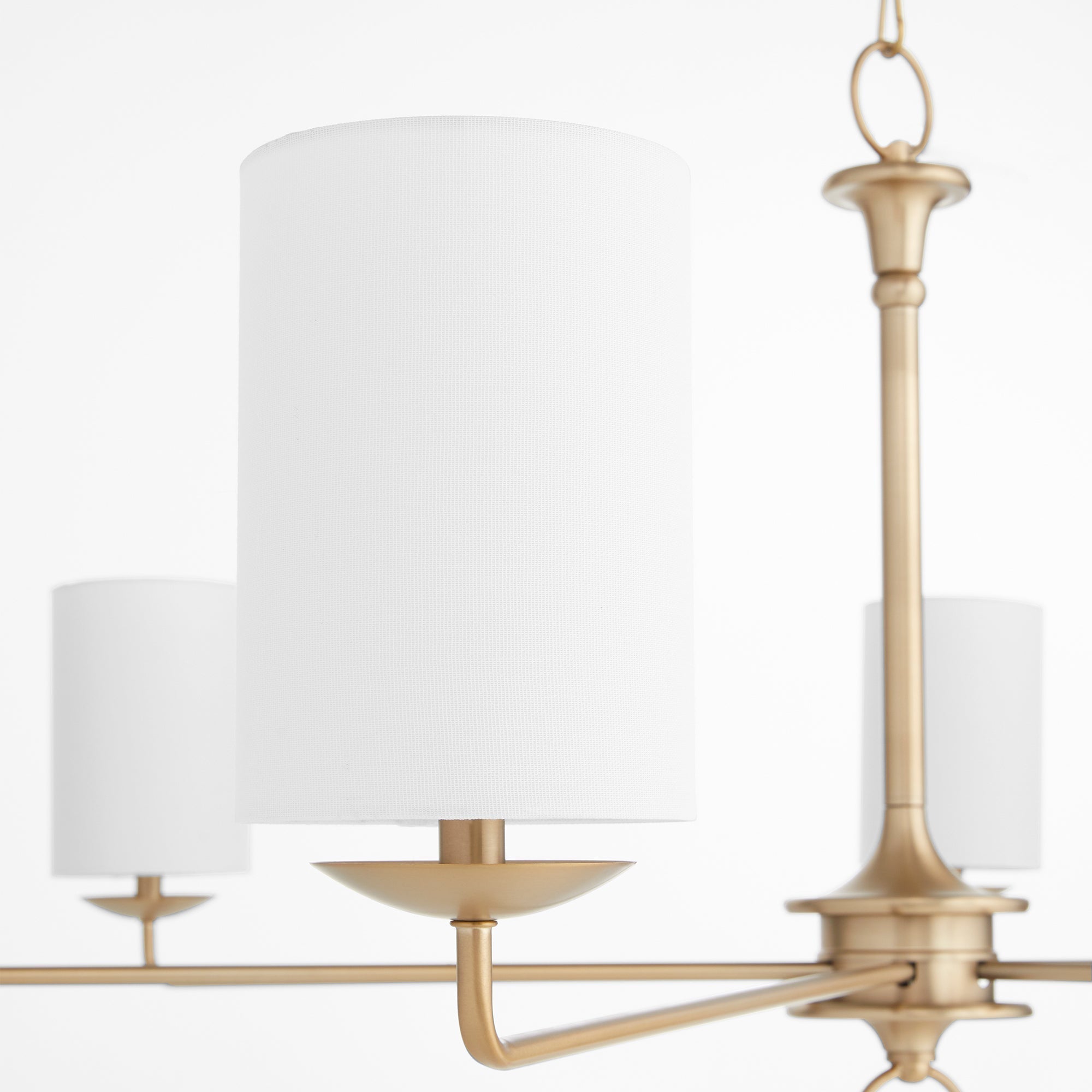 Freyza | Olthean Vintage Industrial Brass Fabric Chandelier – Industrial Dining Room Living Room