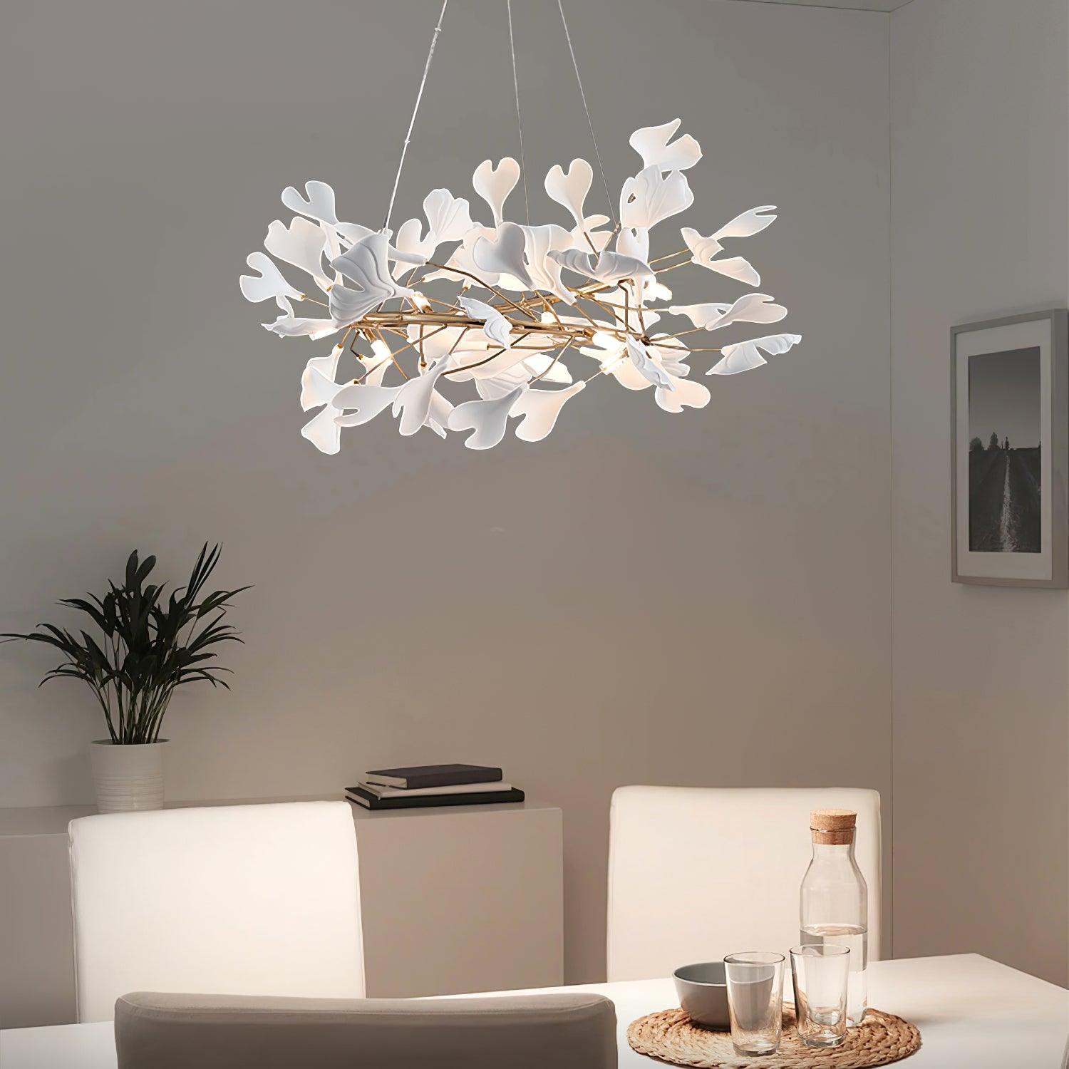 Freyza | Lustre en céramique doré moderne Olivia – Salle à manger et salon modernes