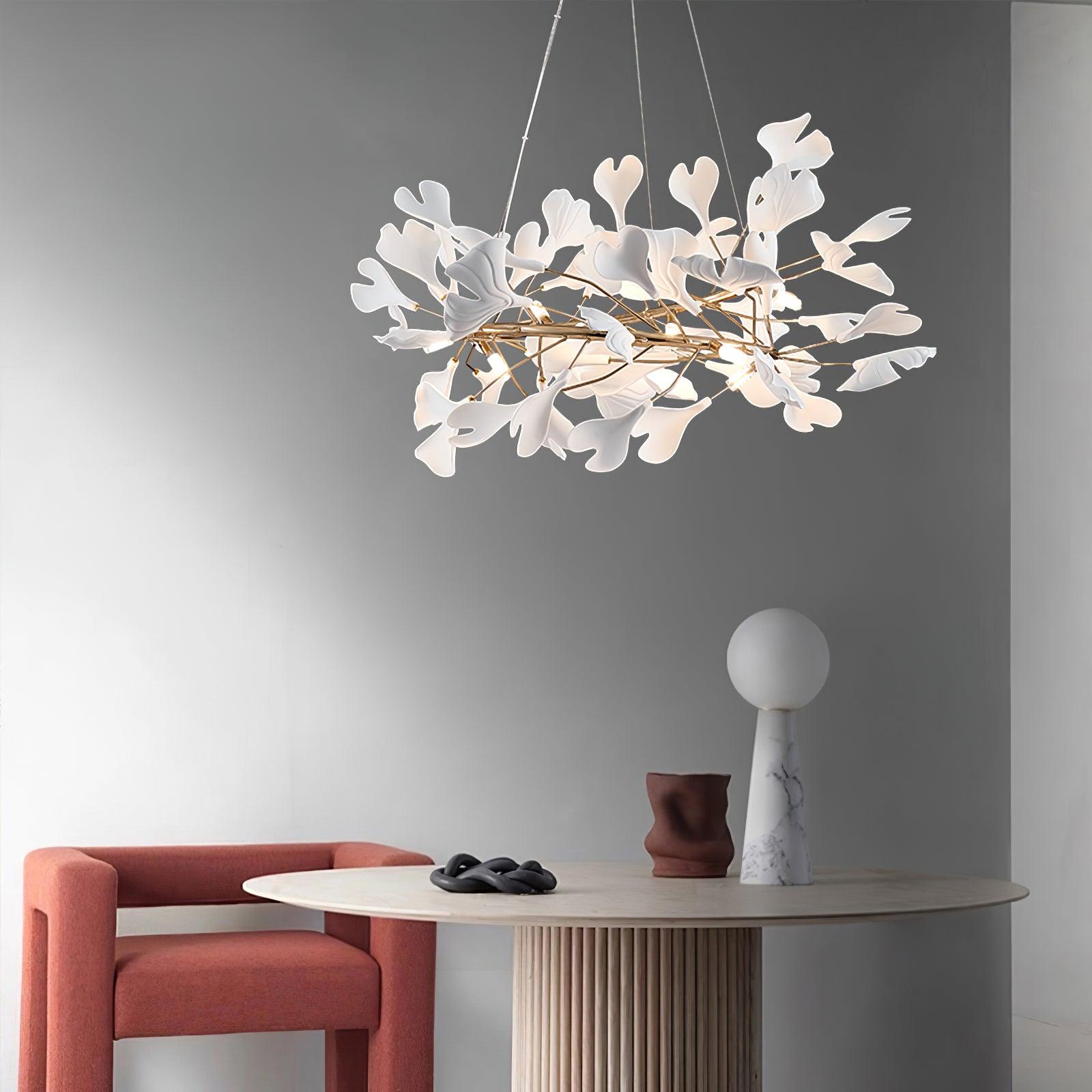 Freyza | Lustre en céramique doré moderne Olivia – Salle à manger et salon modernes