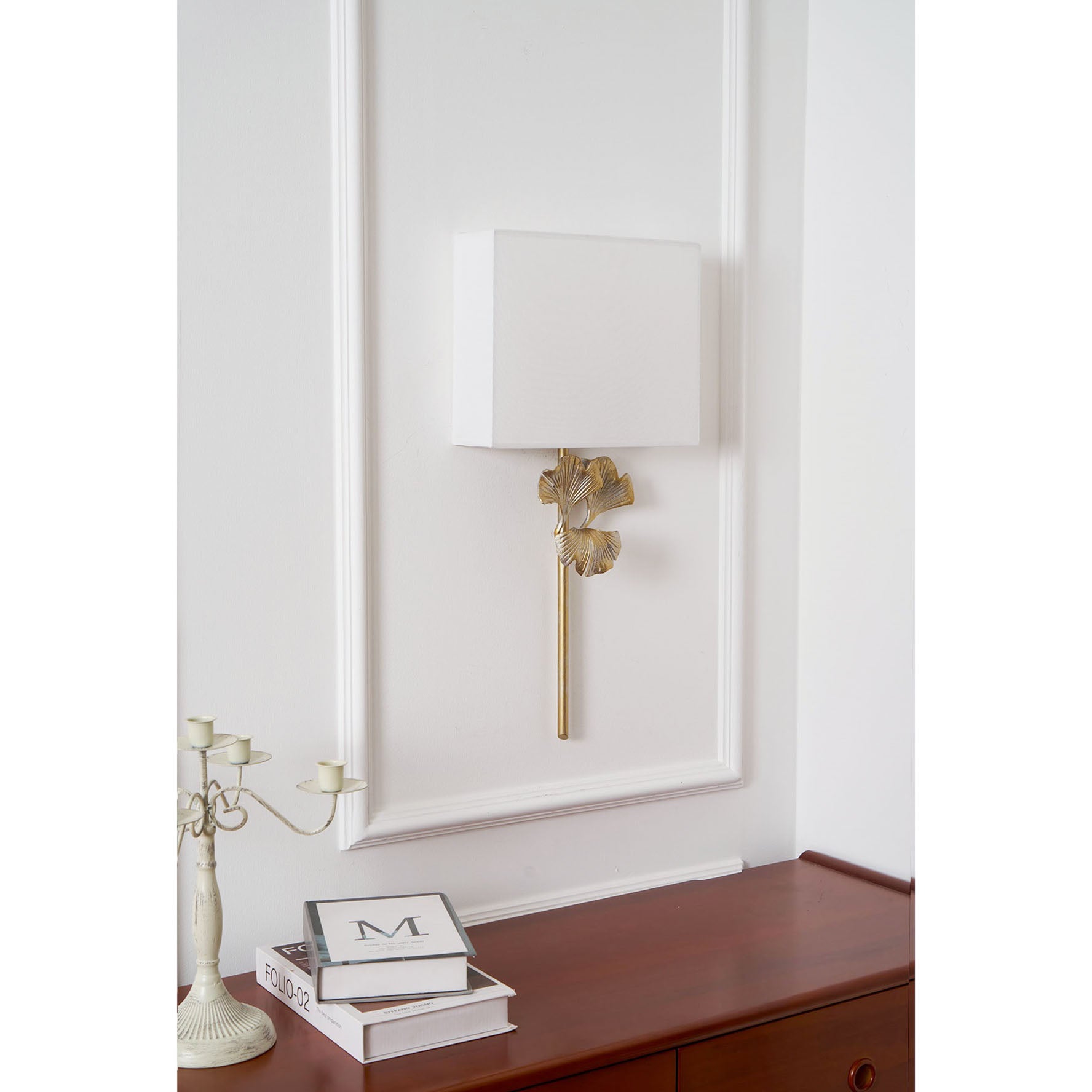 Freyza | Velaeyra Brass Fabric Brass Fabric Wall Light – Bedroom Hallway