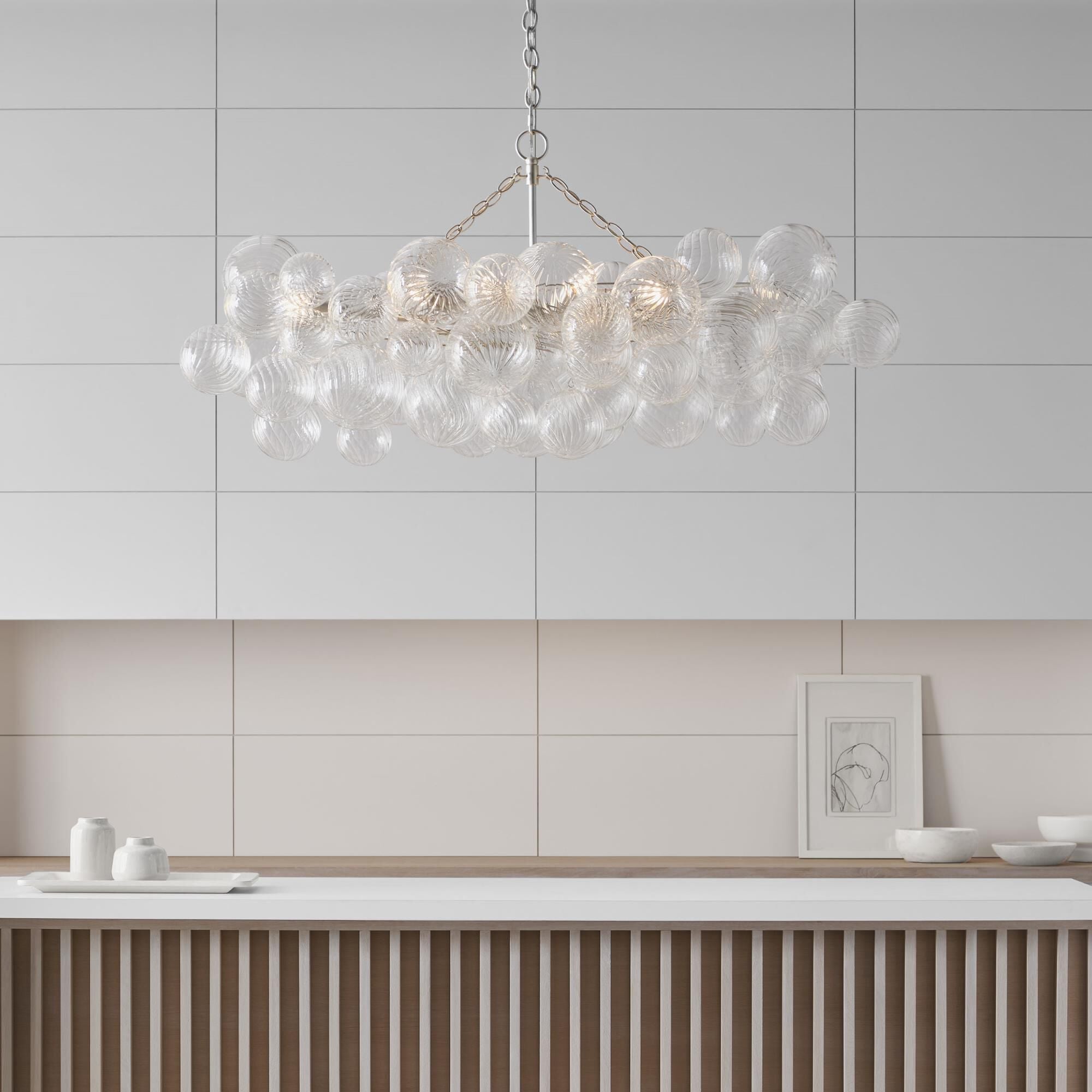 Freyza | Lustre Aurora en verre – Lustre moderne pour salle à manger et salon