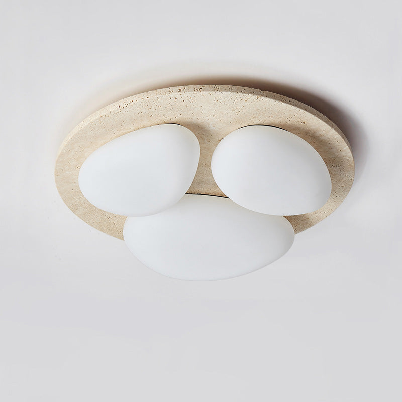 Freyza | Plafonnier en plastique effet travertin Lylaeen – Chambre à coucher, salon