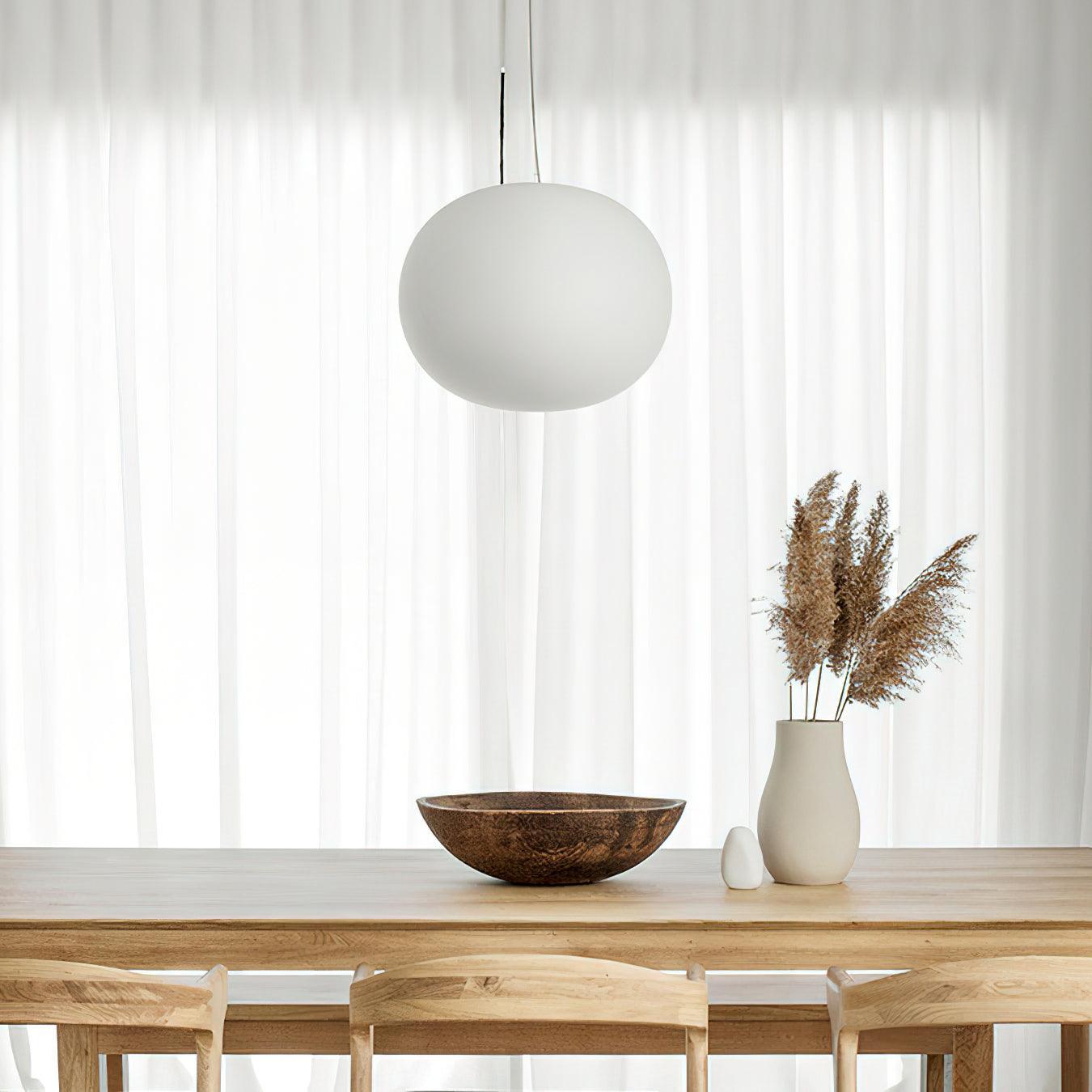 Freyza | Opivio – Suspension sphérique blanche blanche pour cuisine et salle à manger