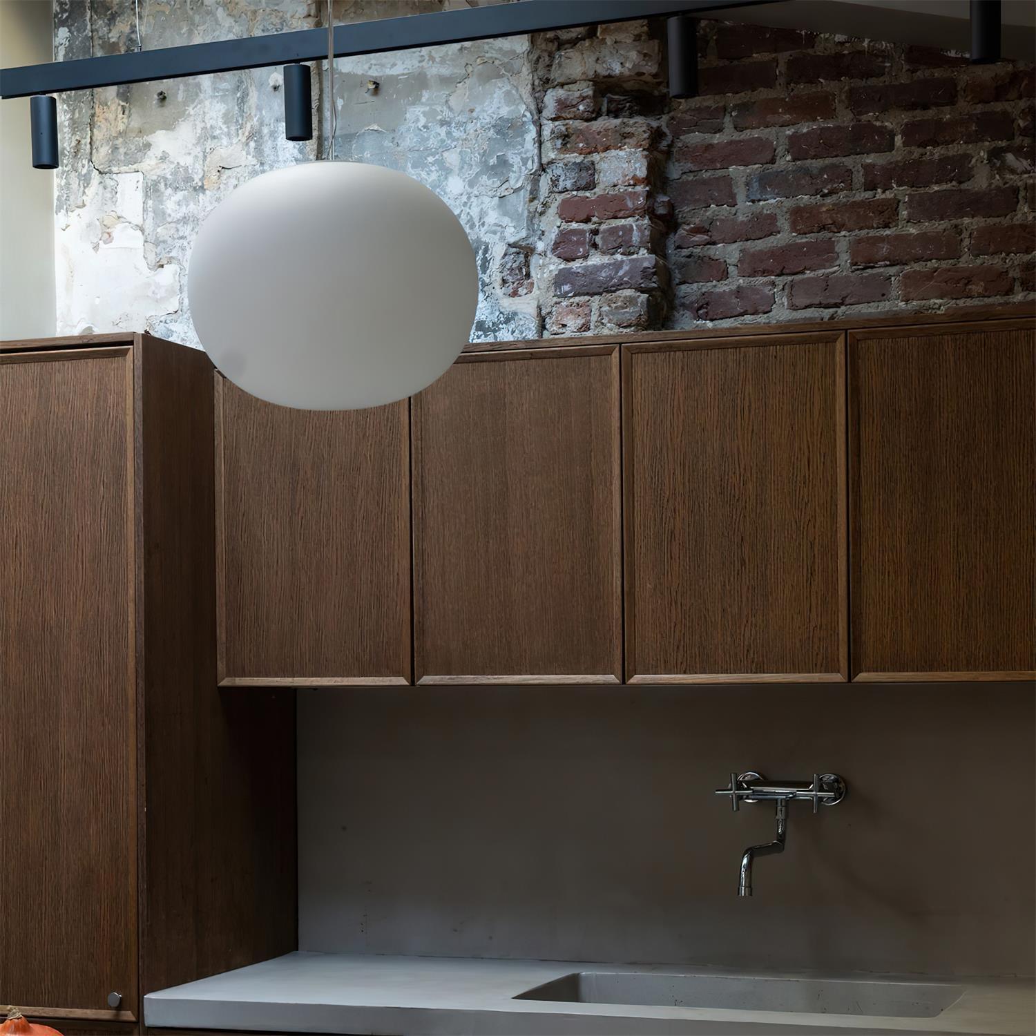 Freyza | Opivio – Suspension sphérique blanche blanche pour cuisine et salle à manger