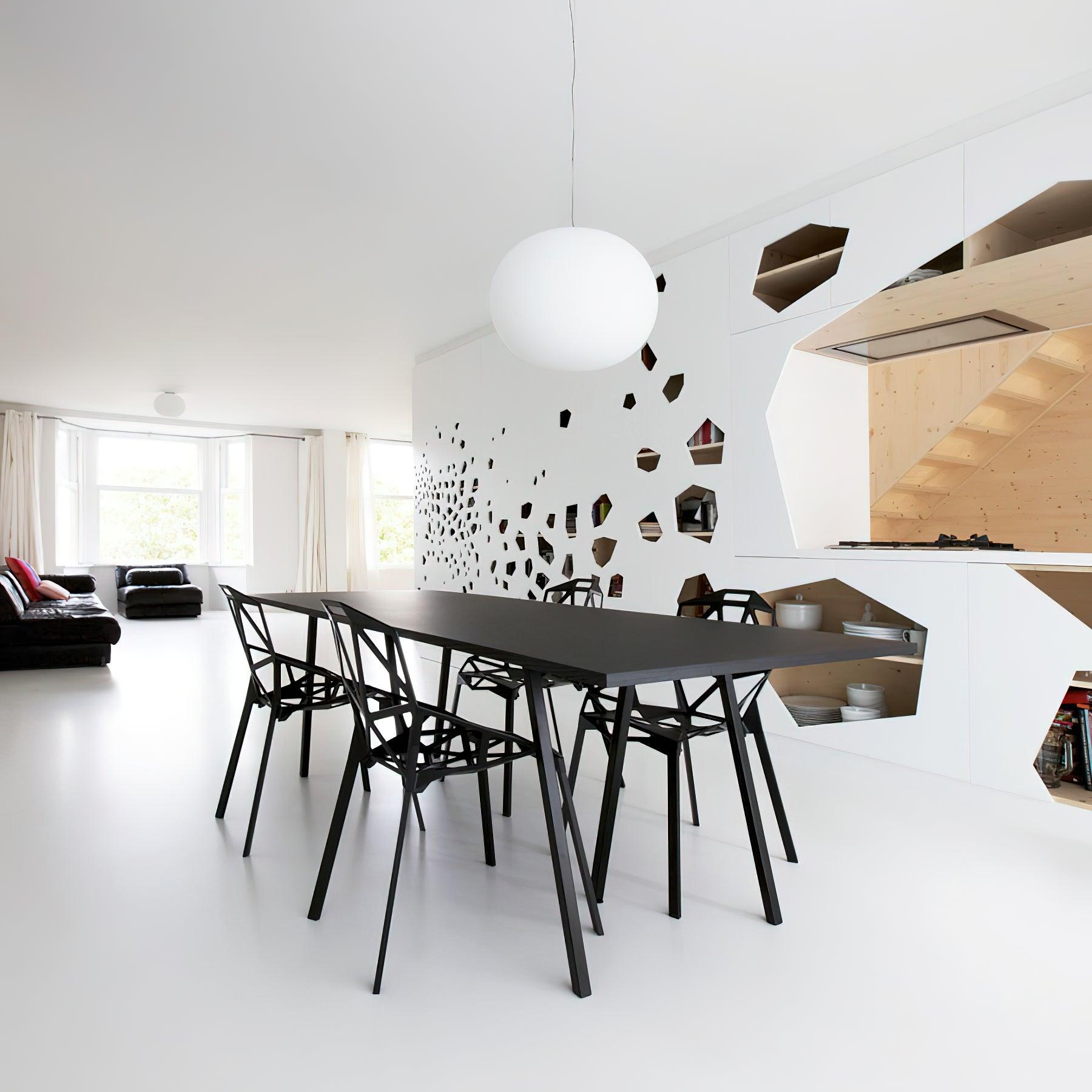 Freyza | Opivio – Suspension sphérique blanche blanche pour cuisine et salle à manger