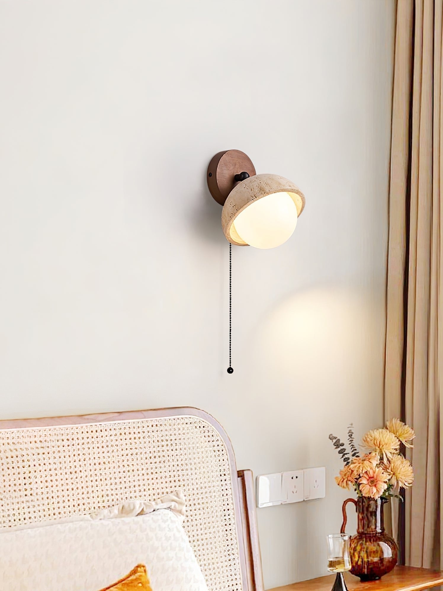 Freyza | Applique murale en travertin en forme d’arc – Chambre, couloir