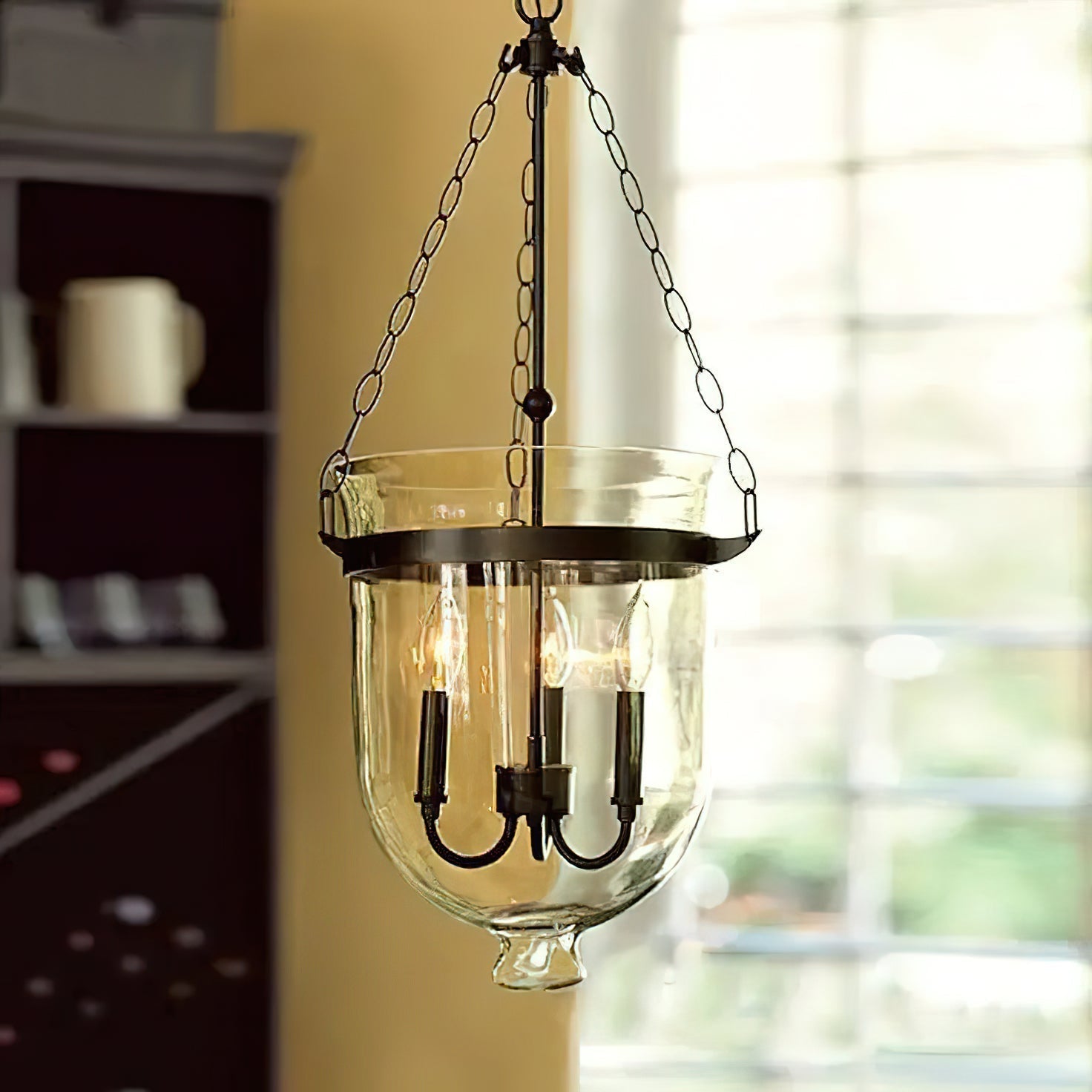 Freyza | Avshaora Vintage Industrial Glass Pendant Light – Industrial Kitchen Dining Room