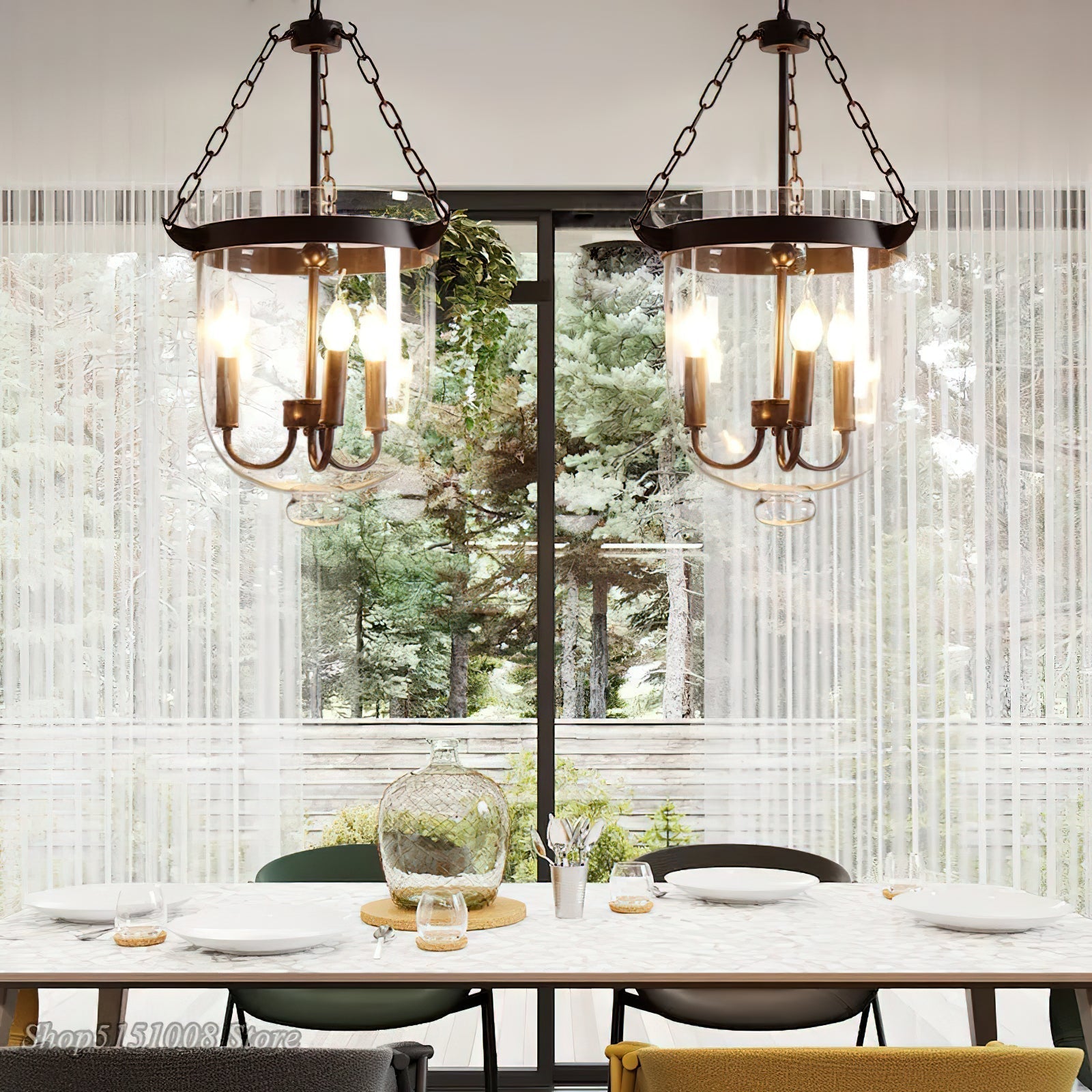 Freyza | Avshaora Vintage Industrial Glass Pendant Light – Industrial Kitchen Dining Room