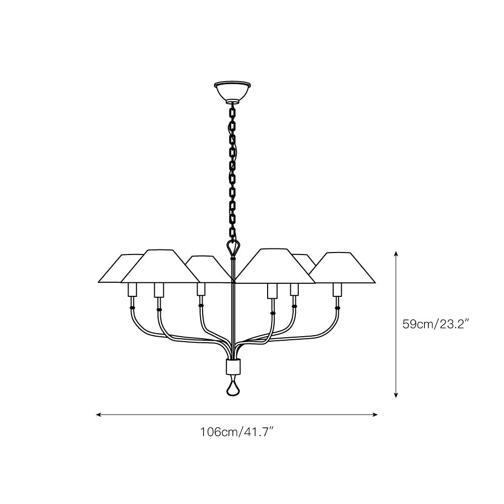 Freyza | Ulshaaris Vintage Industrial Brass Fabric Chandelier – Industrial Dining Room Living Room