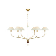 Freyza | Ulshaaris Vintage Industrial Brass Fabric Chandelier – Industrial Dining Room Living Room