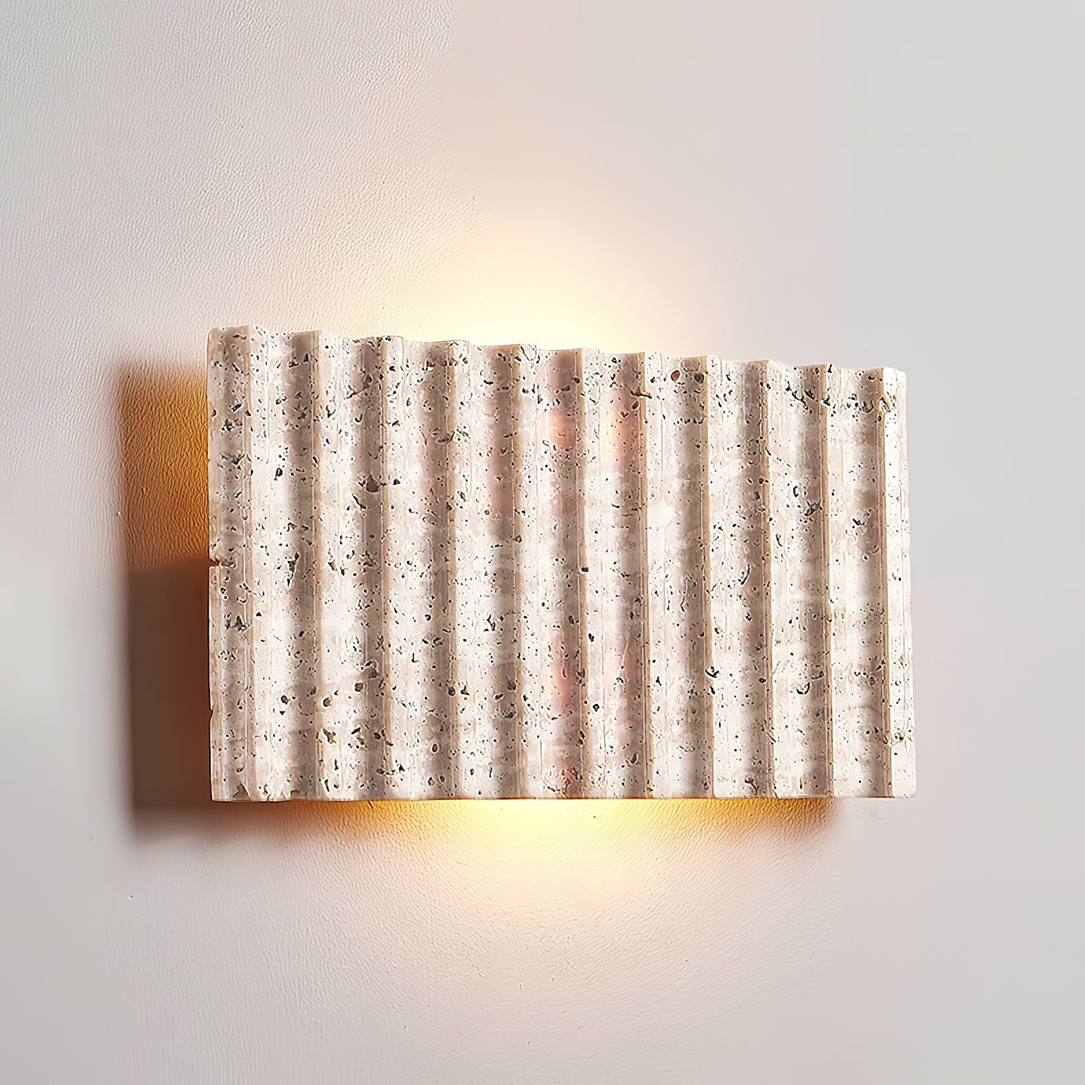 Freyza | Othaus Beige Travertine Wall Light – Bedroom Hallway