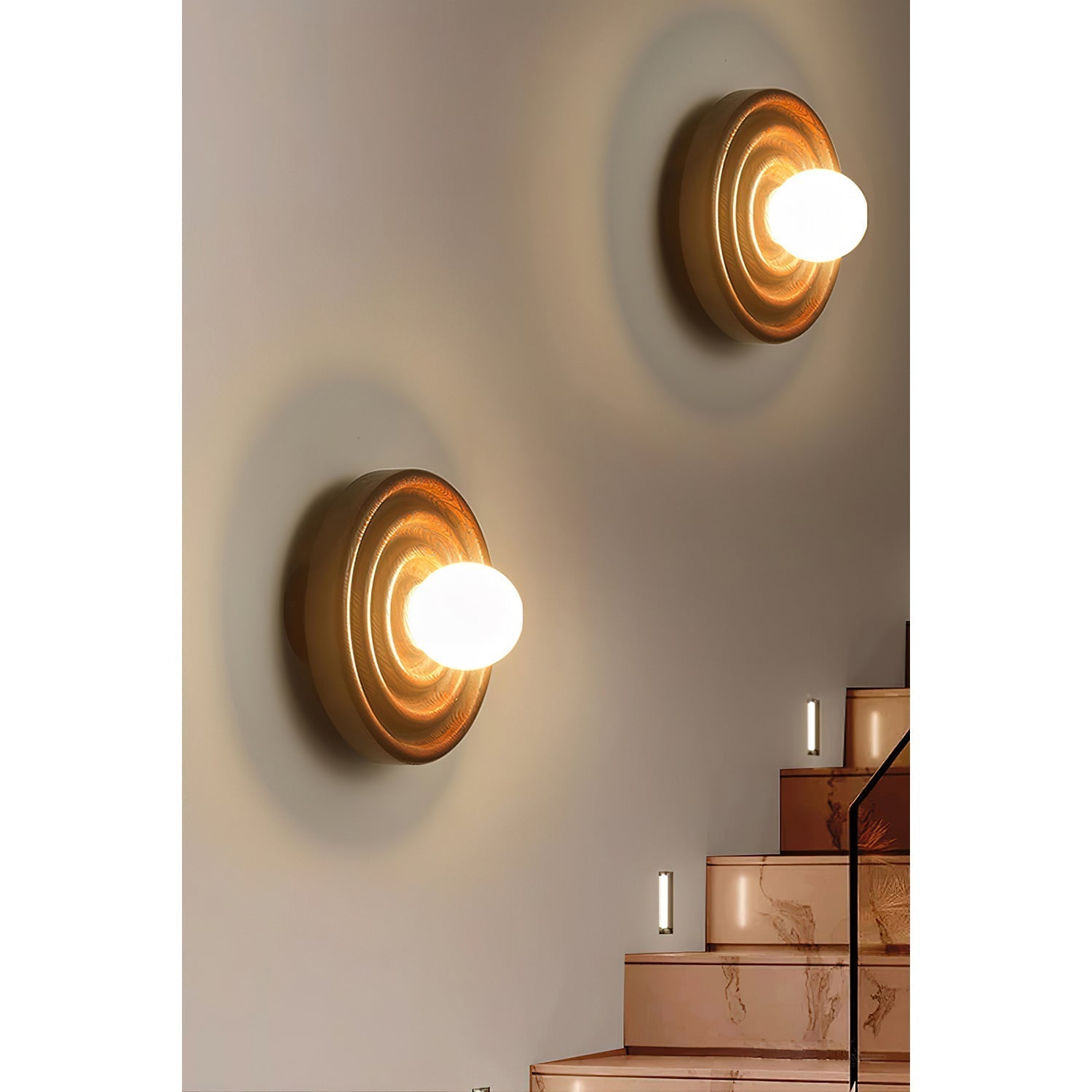 Freyza | Ultalora Holz-Glas-Wandlampe – Schlafzimmer, Flur