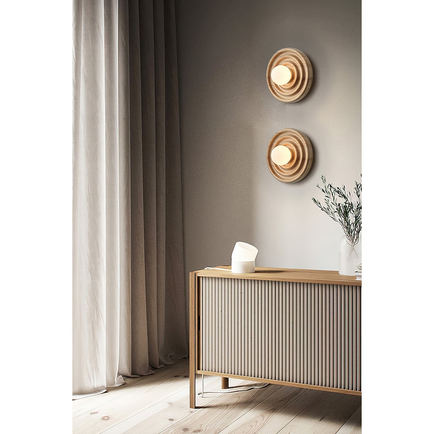 Freyza | Ultalora Holz-Glas-Wandlampe – Schlafzimmer, Flur