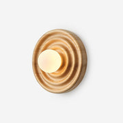 Freyza | Wall Ripple Ash Glass Wood Wall Light – Bedroom Hallway