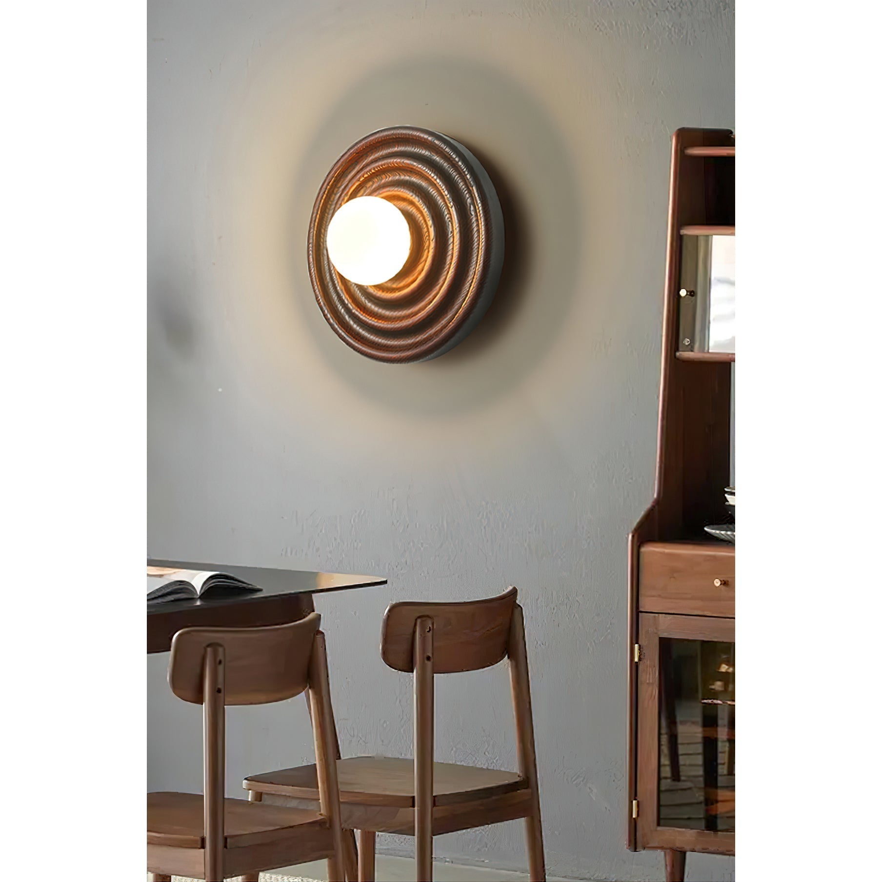Freyza | Ultalora Holz-Glas-Wandlampe – Schlafzimmer, Flur