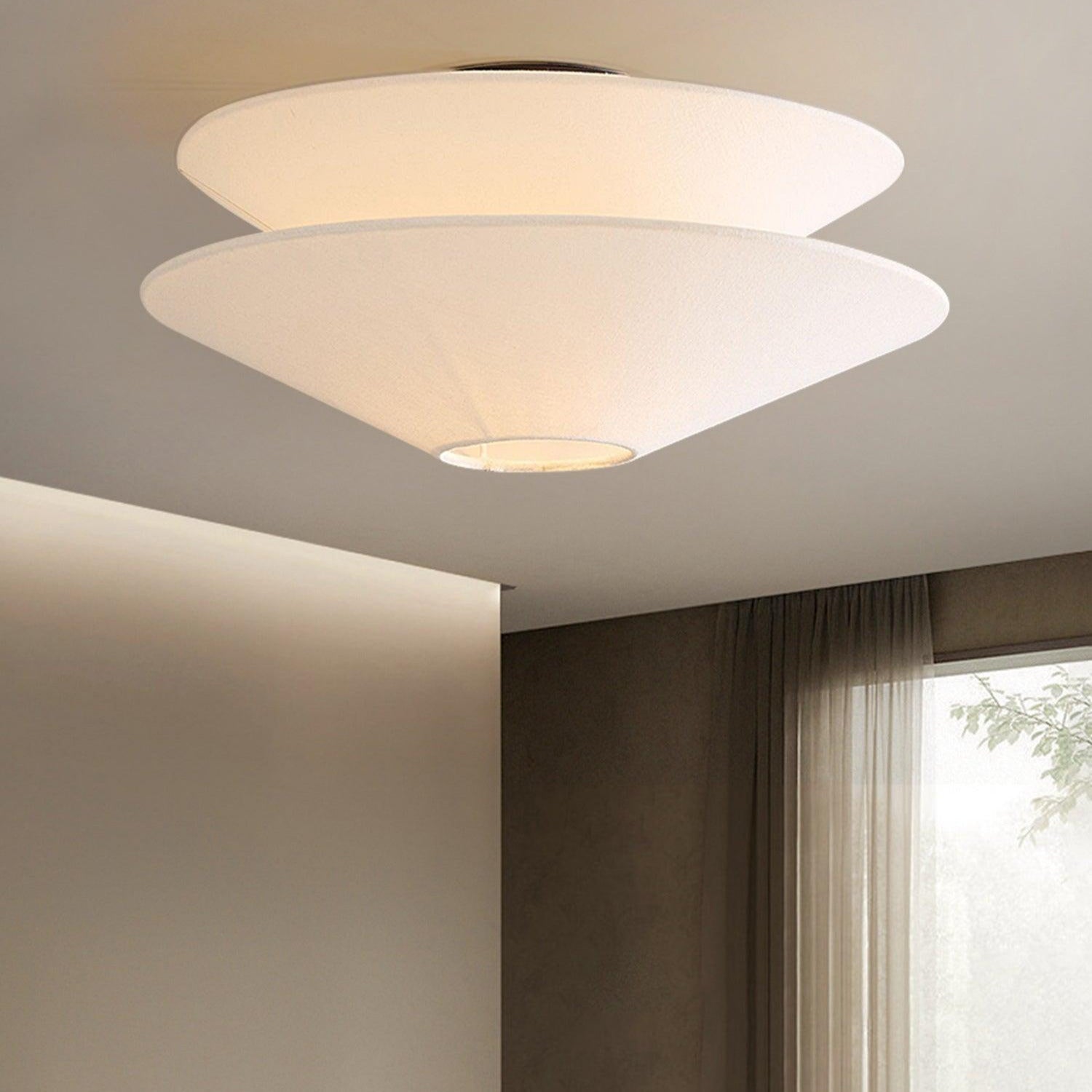 Freyza | Plafonnier affleurant en tissu – Chambre, couloir, cuisine