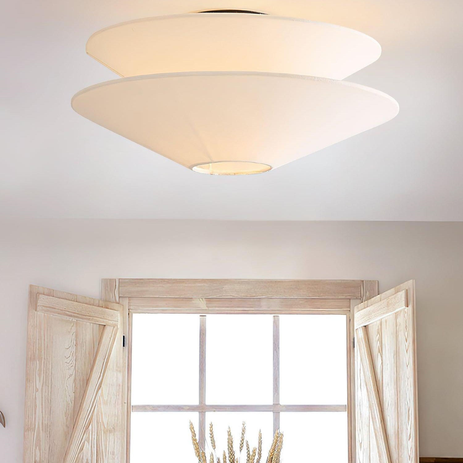 Freyza | Plafonnier affleurant en tissu – Chambre, couloir, cuisine