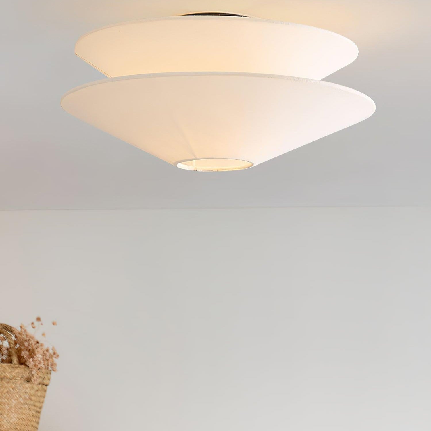Freyza | Plafonnier affleurant en tissu – Chambre, couloir, cuisine