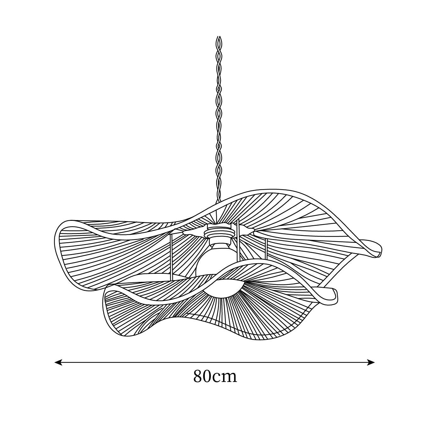 Freyza | Suspension en rotin Ondra Wave – Cuisine et salle à manger
