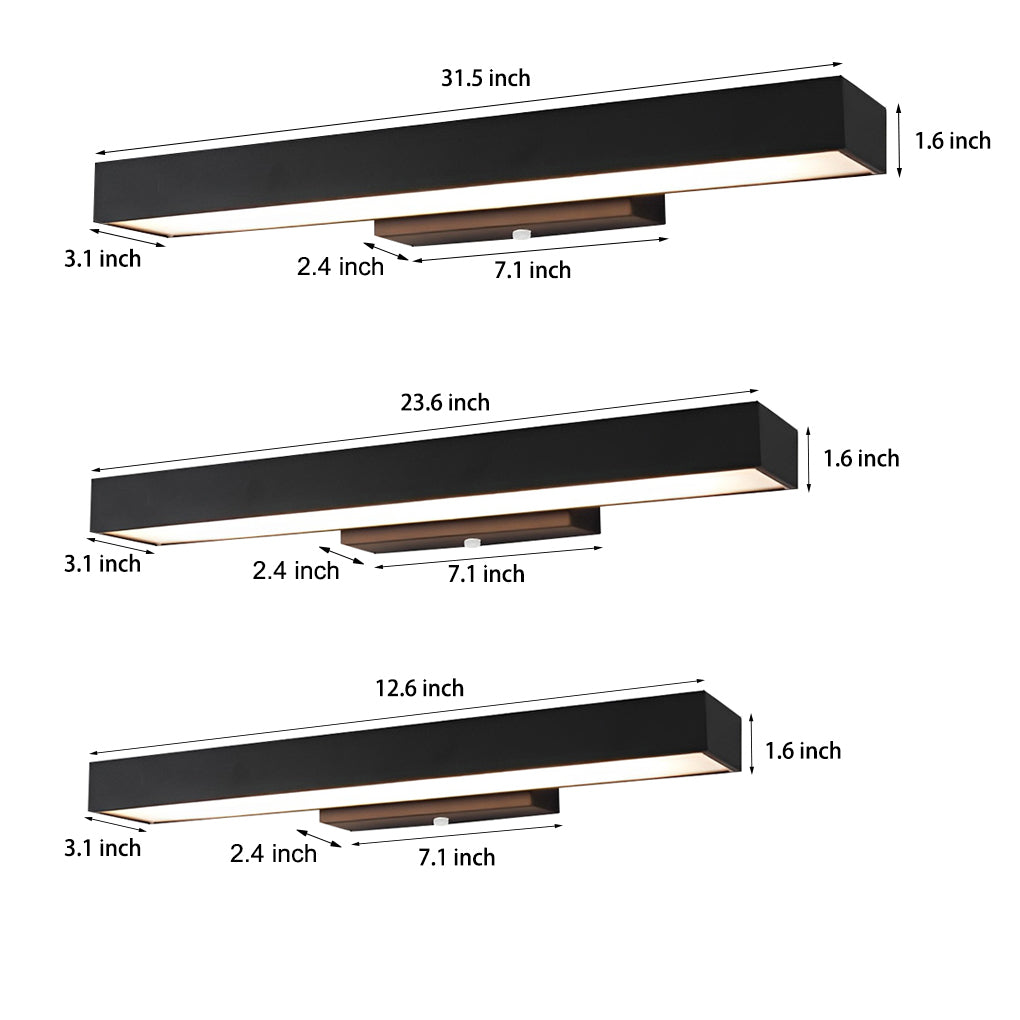 Freyza - Modern LED Outdoor Wall Sconce, Waterproof Stainless Steel, Black Finish, IP65 Exterior Fixture