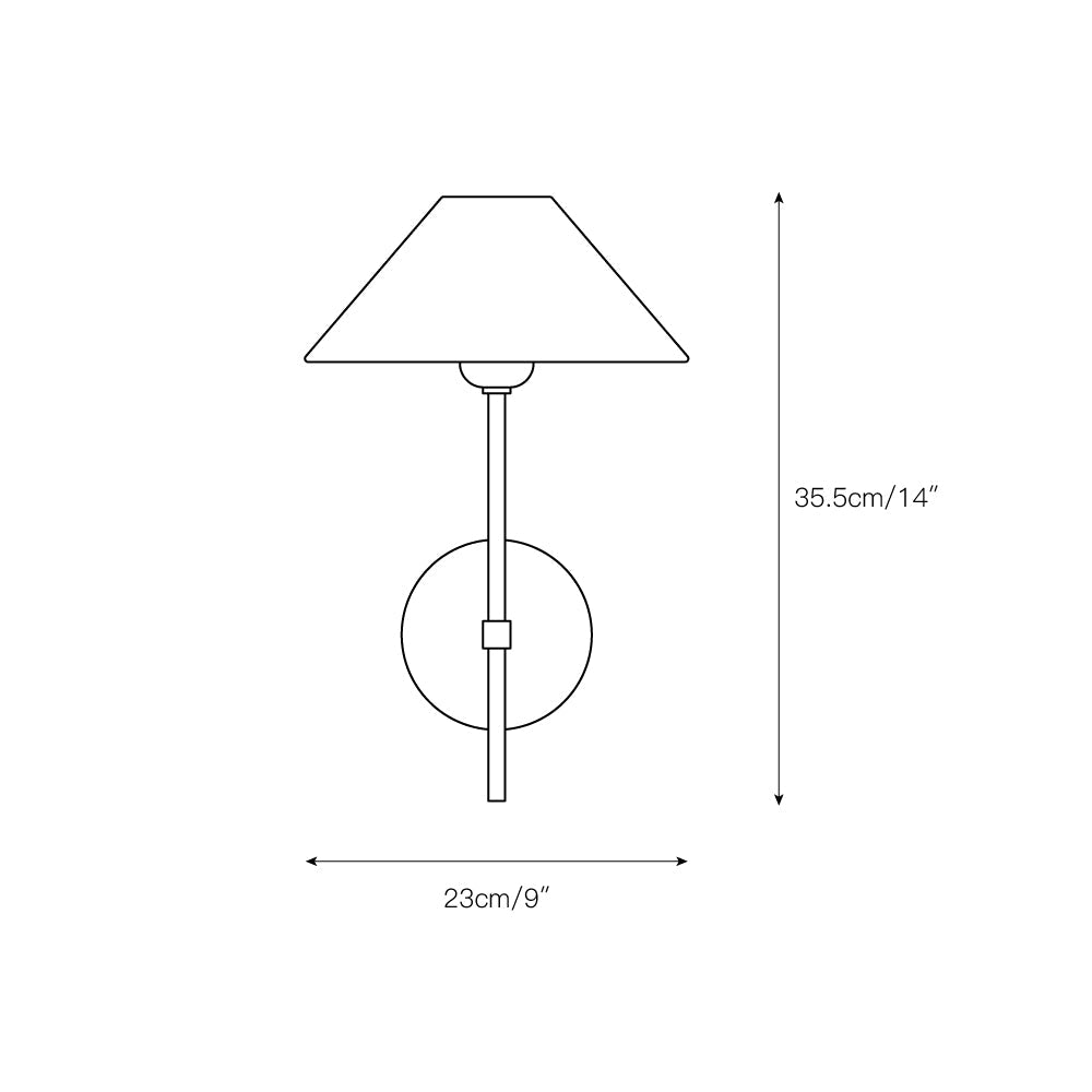 Freyza | Zosilara Vintage Brass Brass Fabric Wall Light – Vintage Bedroom Hallway