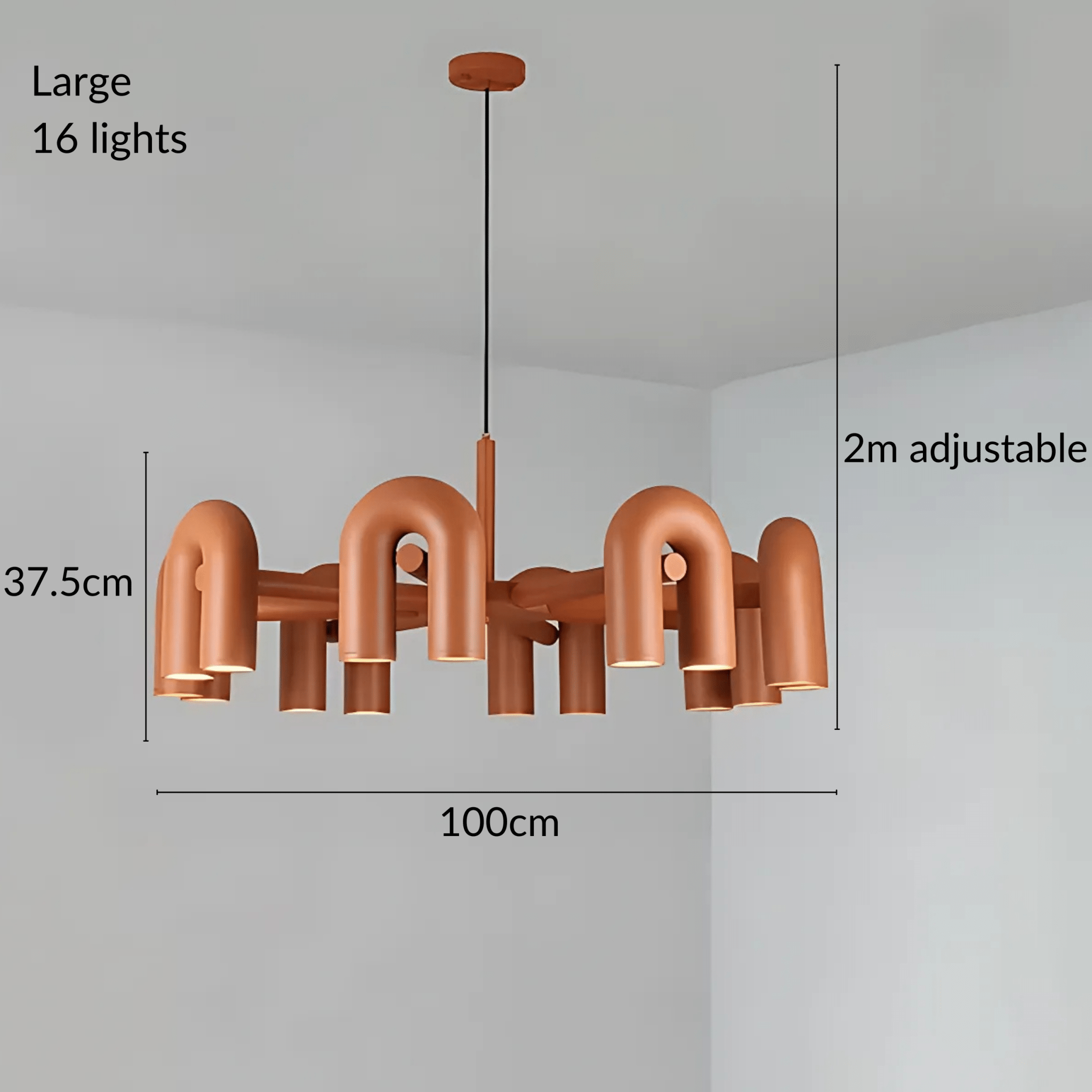 Freyza - Halcyon | Modern Elegant U-Shaped LED Chandelier Lighting