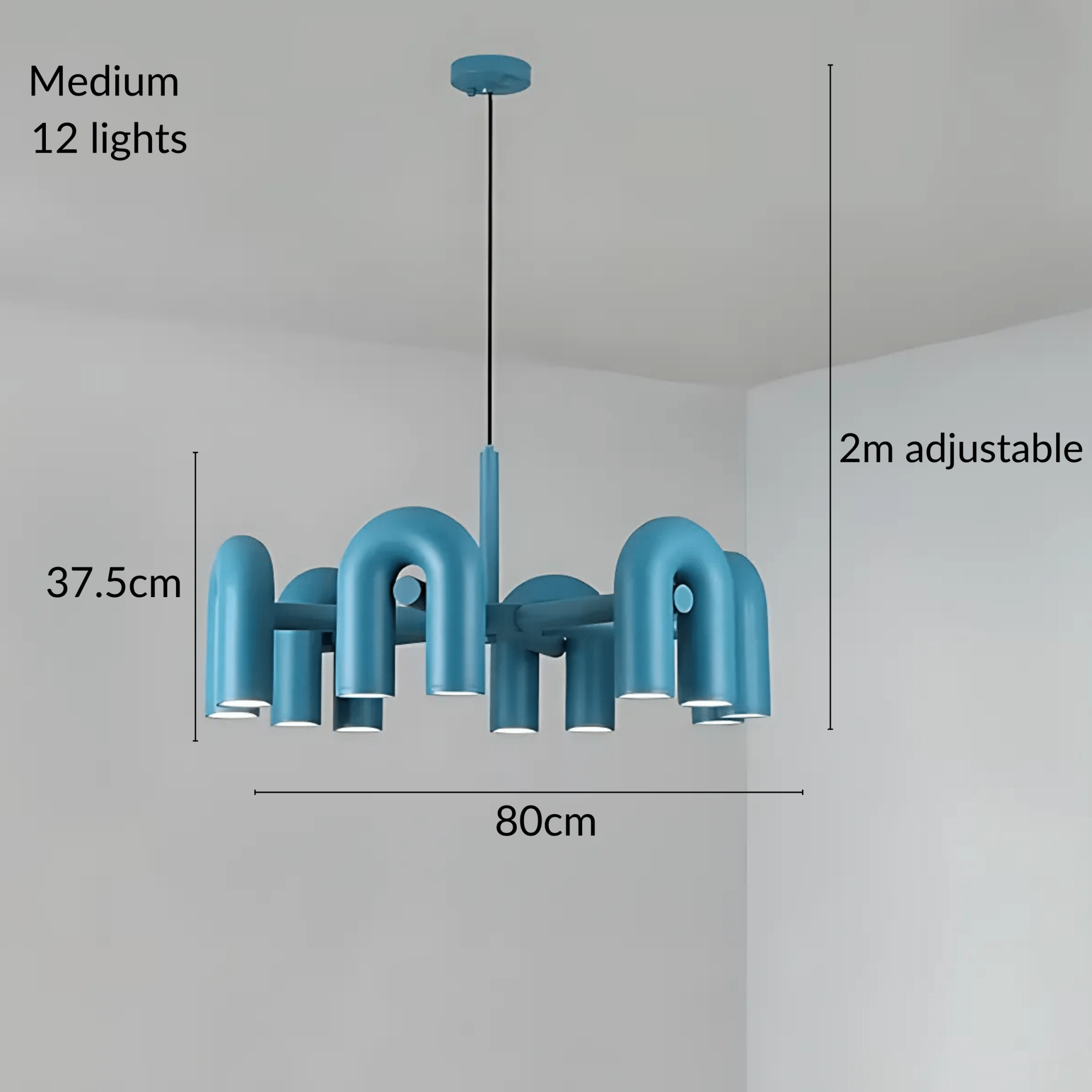 Freyza - Halcyon | Modern Elegant U-Shaped LED Chandelier Lighting