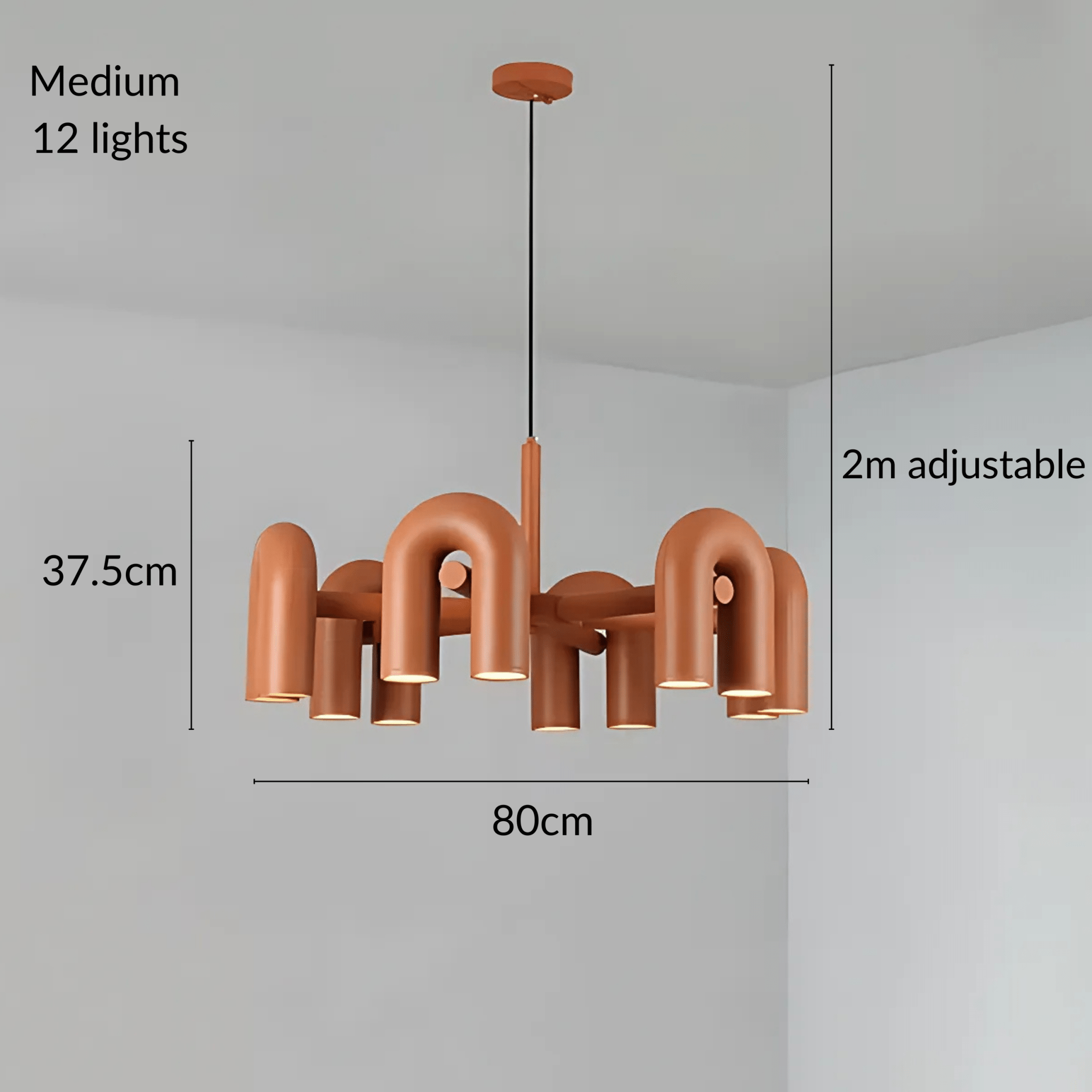 Freyza - Halcyon | Modern Elegant U-Shaped LED Chandelier Lighting