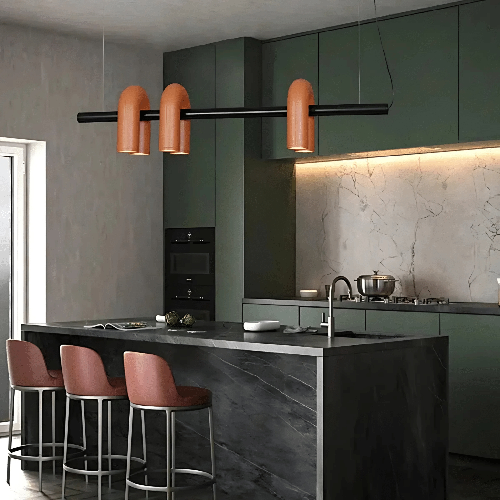 Freyza - Halcyon | Modern Elegant U-Shaped LED Chandelier Lighting