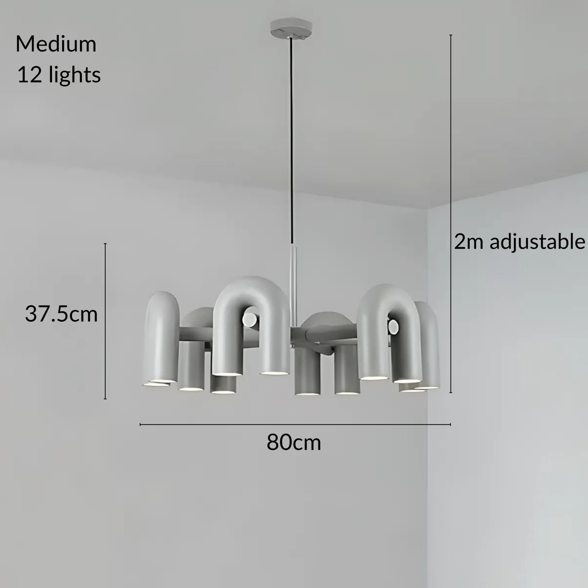 Freyza - Halcyon | Modern Elegant U-Shaped LED Chandelier Lighting