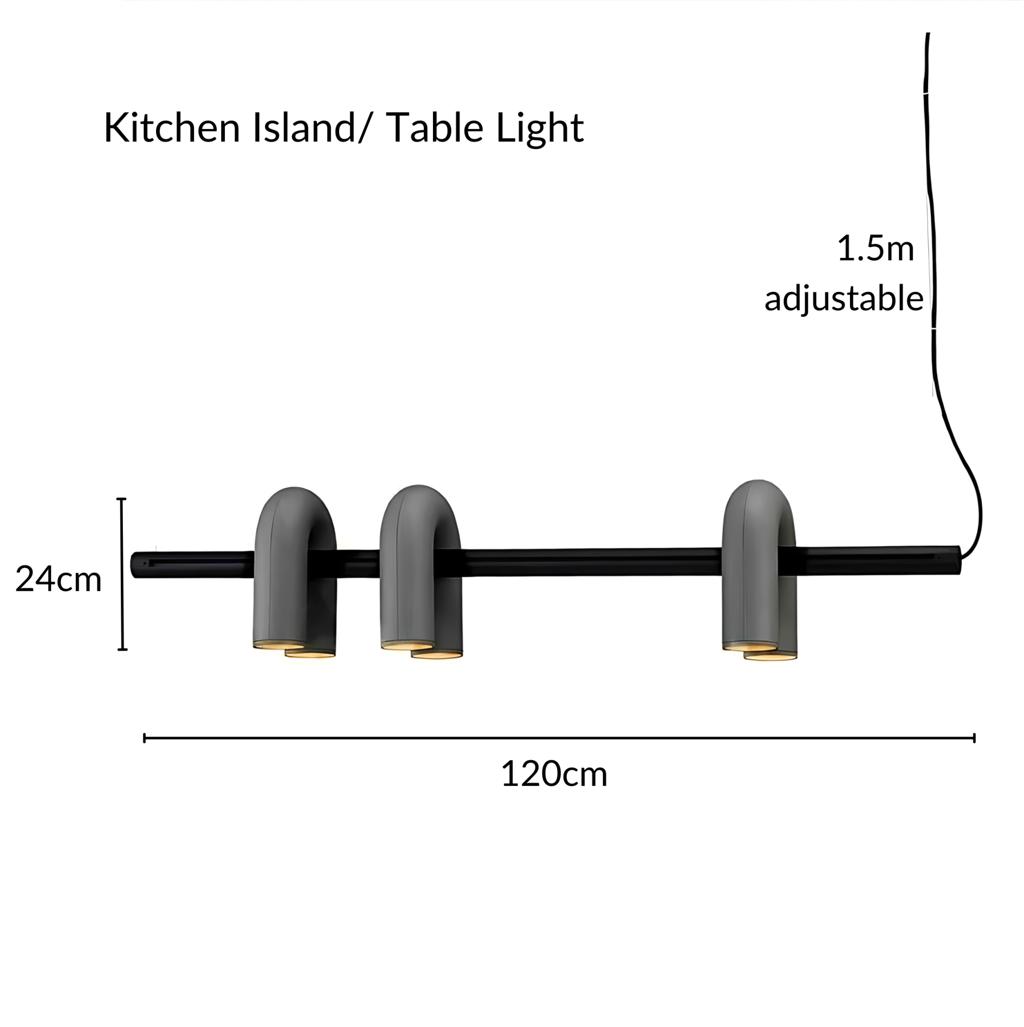 Freyza - Halcyon | Modern Elegant U-Shaped LED Chandelier Lighting