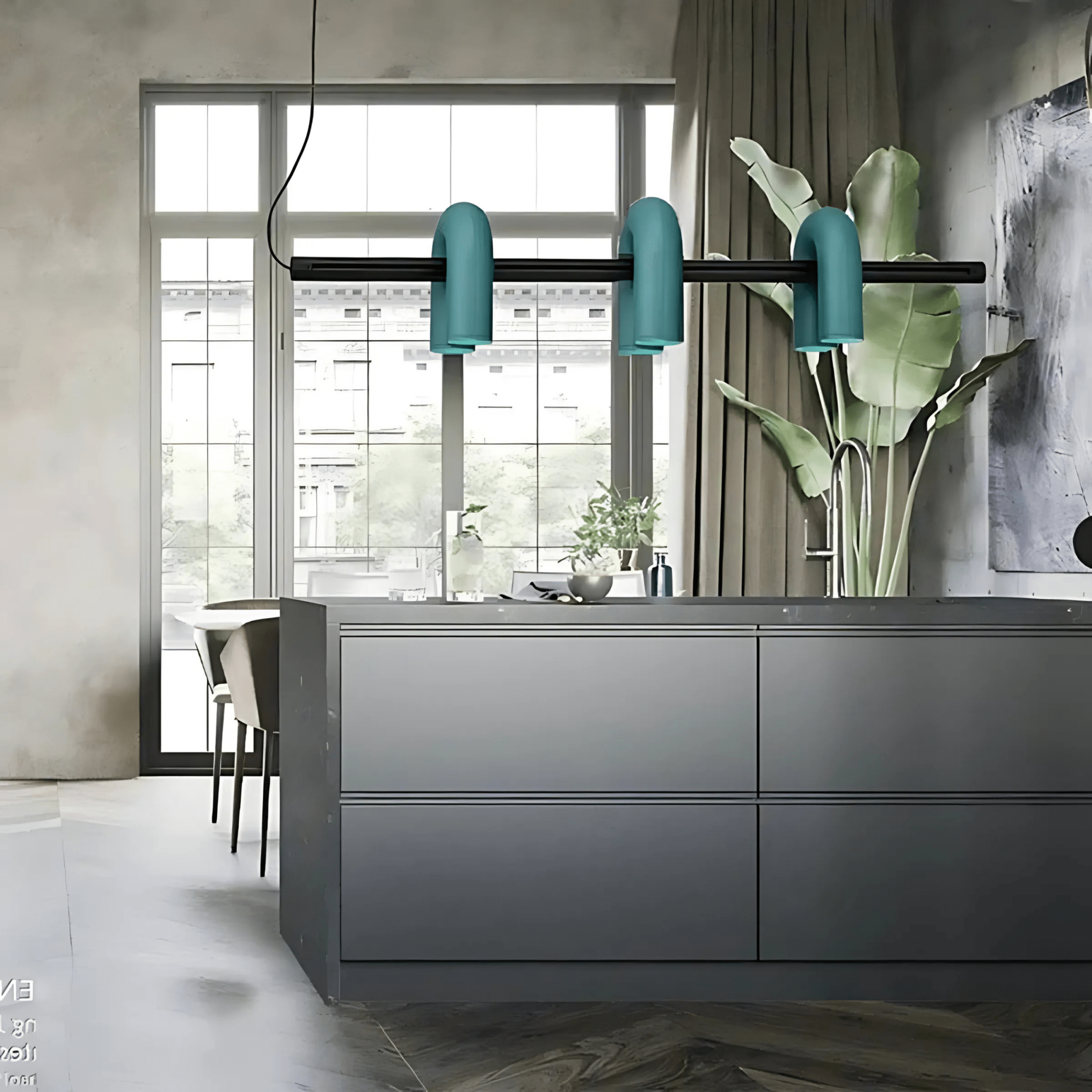 Freyza - Halcyon | Modern Elegant U-Shaped LED Chandelier Lighting