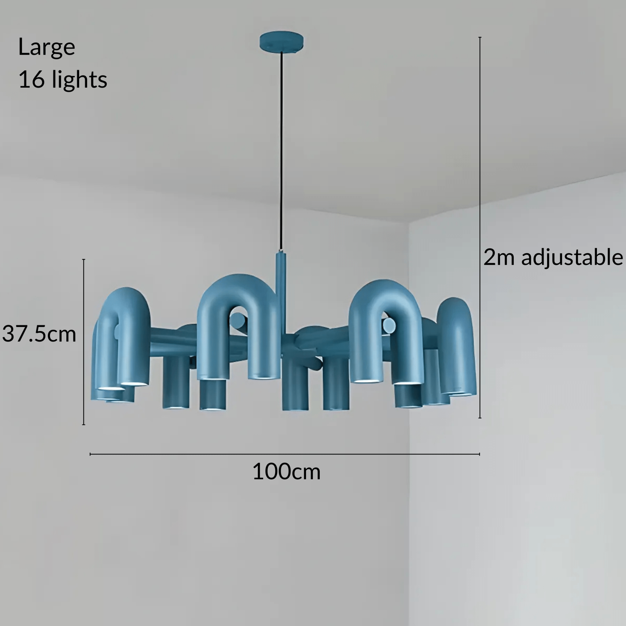 Freyza - Halcyon | Modern Elegant U-Shaped LED Chandelier Lighting