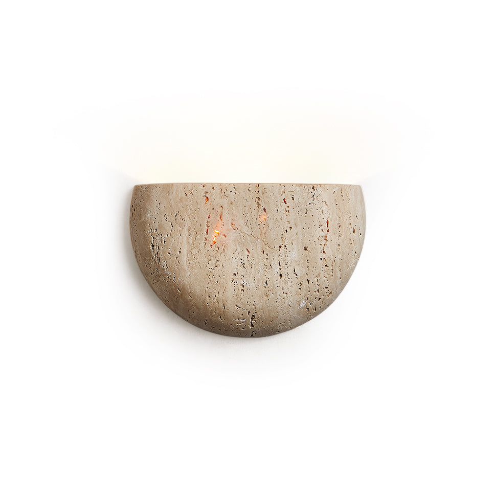 Freyza | Cuvenarae Moon Travertine Wall Light – Bedroom Hallway