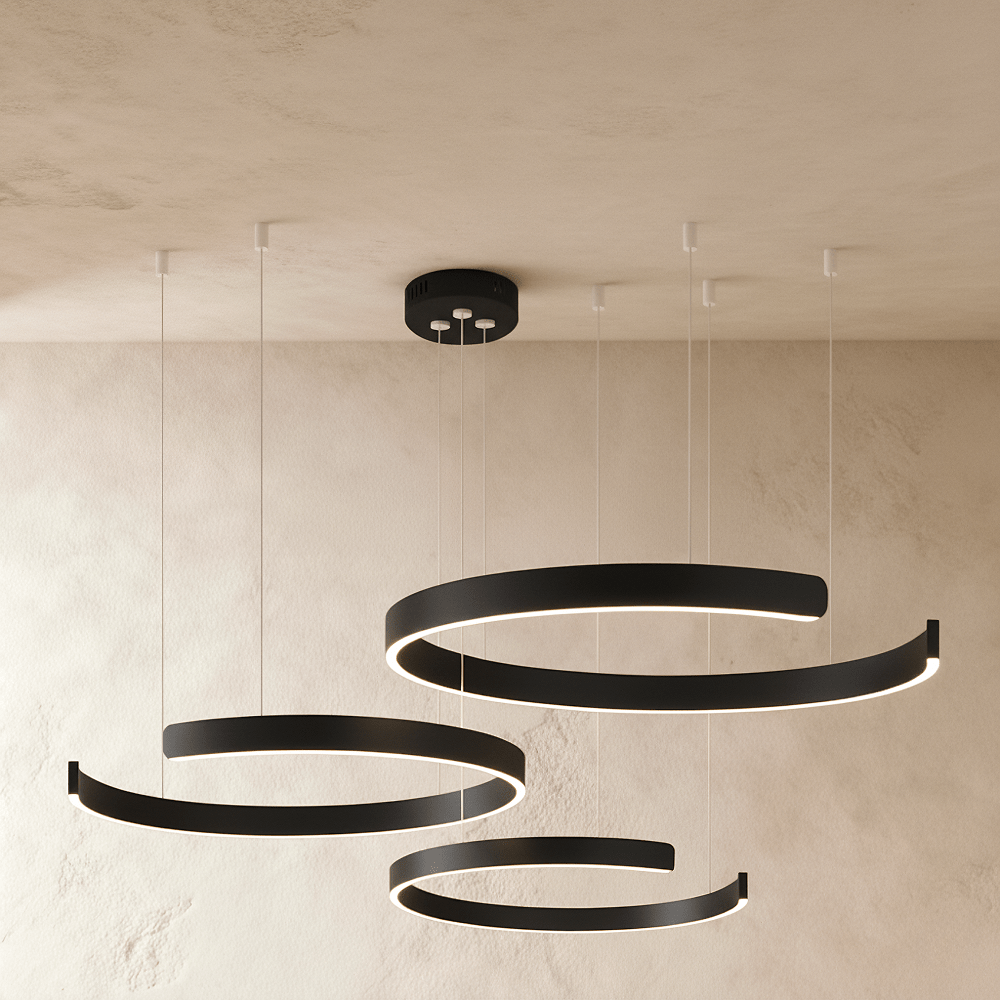 Freyza - HaloSphere | Modern Adjustable LED Ring Chandelier Light Fixture