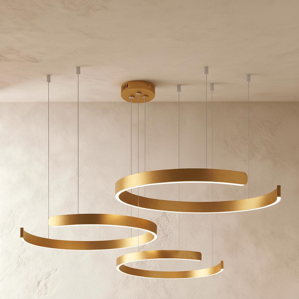 Freyza - HaloSphere | Modern Adjustable LED Ring Chandelier Light Fixture