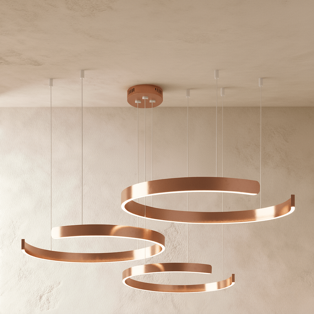 Freyza - HaloSphere | Modern Adjustable LED Ring Chandelier Light Fixture