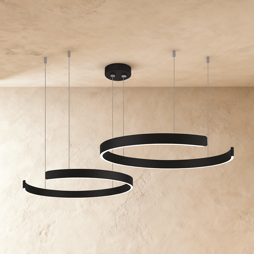Freyza - HaloSphere | Modern Adjustable LED Ring Chandelier Light Fixture