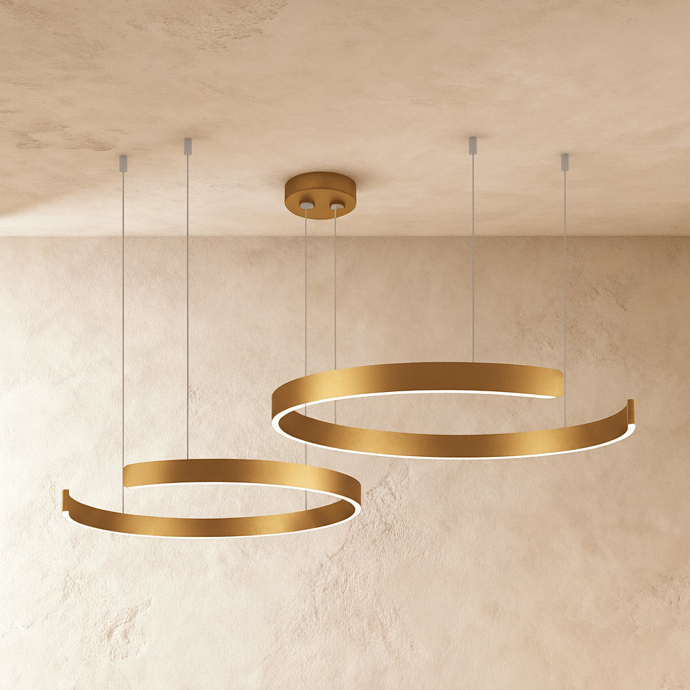 Freyza - HaloSphere | Modern Adjustable LED Ring Chandelier Light Fixture